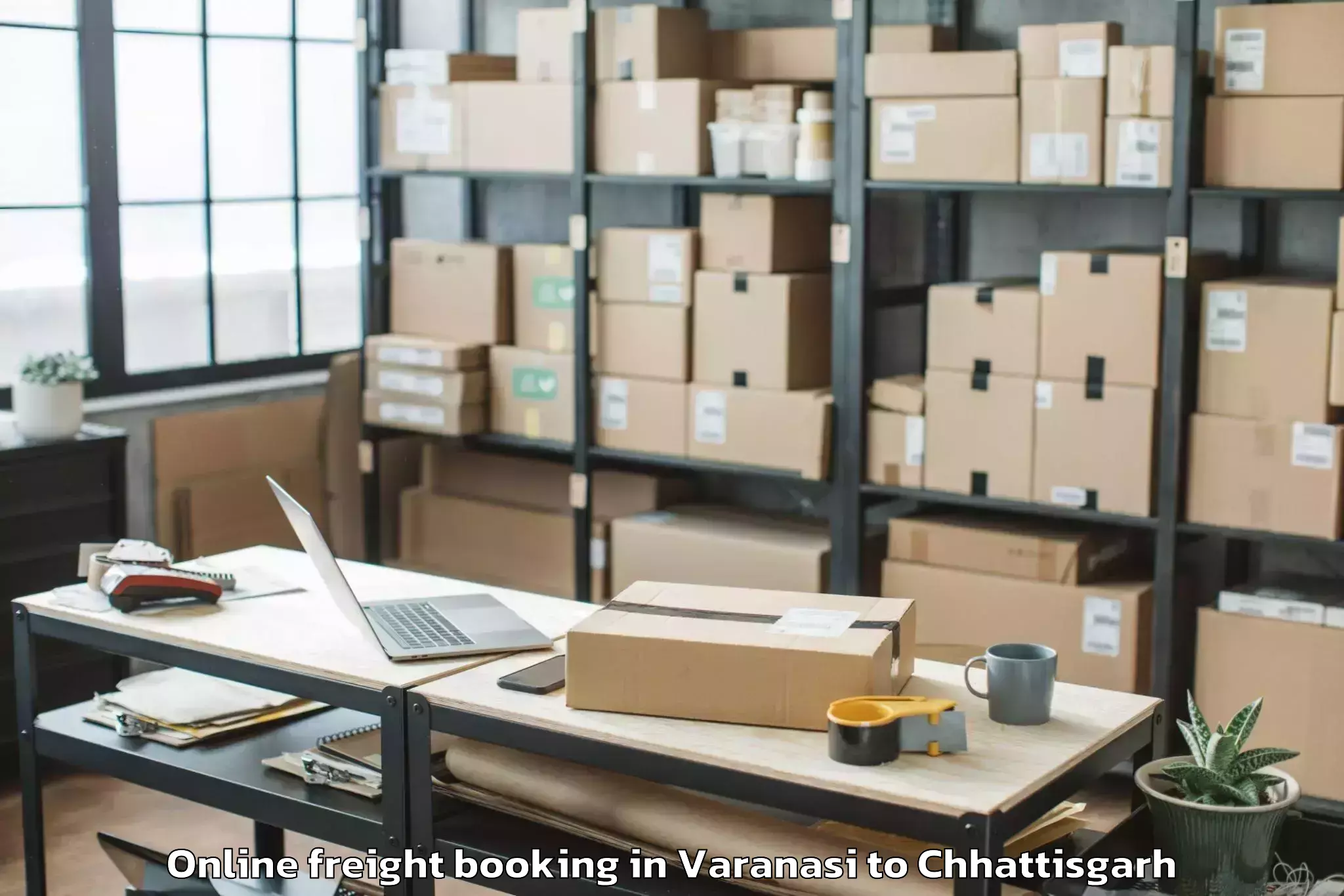 Affordable Varanasi to Kirandul Online Freight Booking